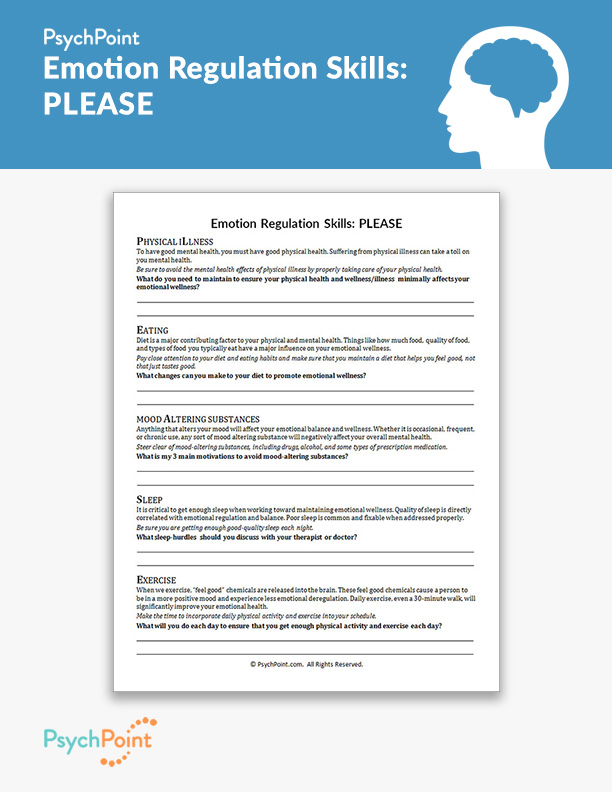 Free Printable Emotional Regulation Worksheets