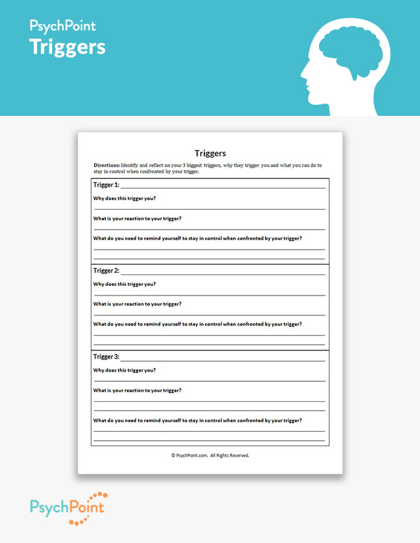 Free Printable Identifying Triggers Worksheets Printable Blank World
