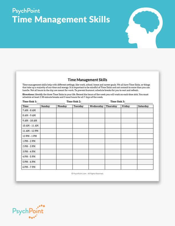 Time Management Strategies Handouts Free Printable Worksheet